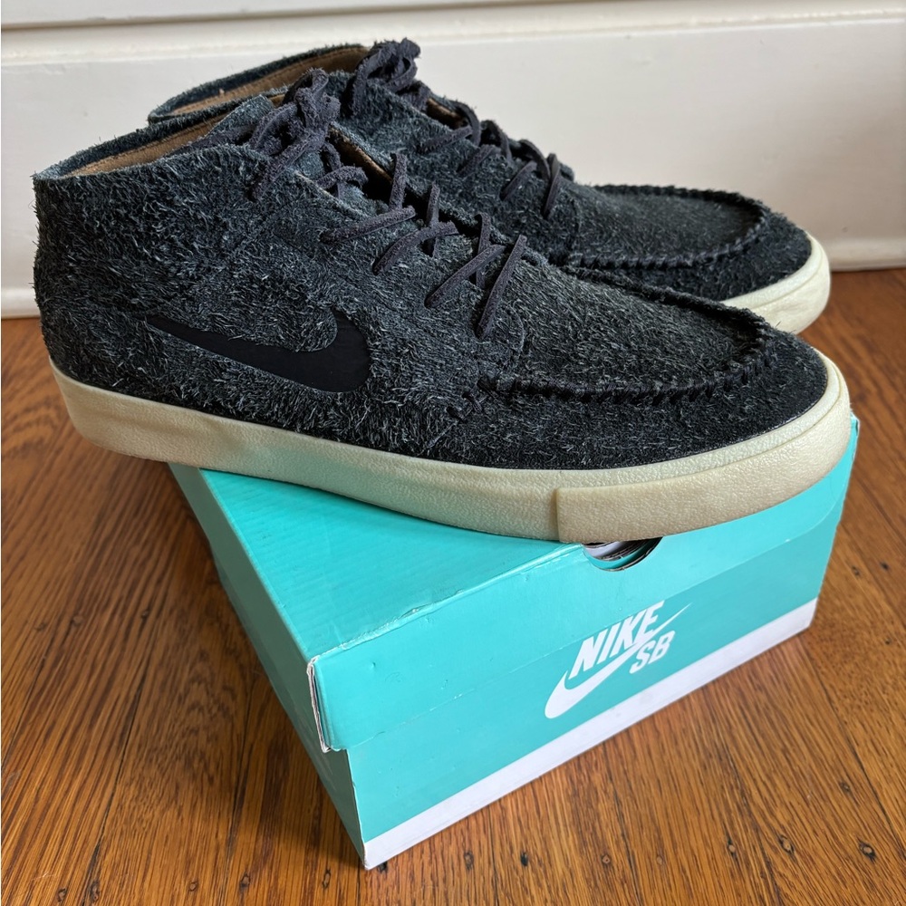 Nike SB Zoom Janoski Mid RM Crafted Black/GoldBeige Skateboarding shoe size 11.5